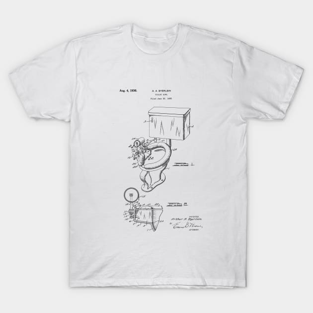 Toilet patent drawing T-Shirt by skstring